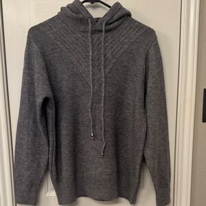 Gray Hooded Women’s Cashmere Sweater